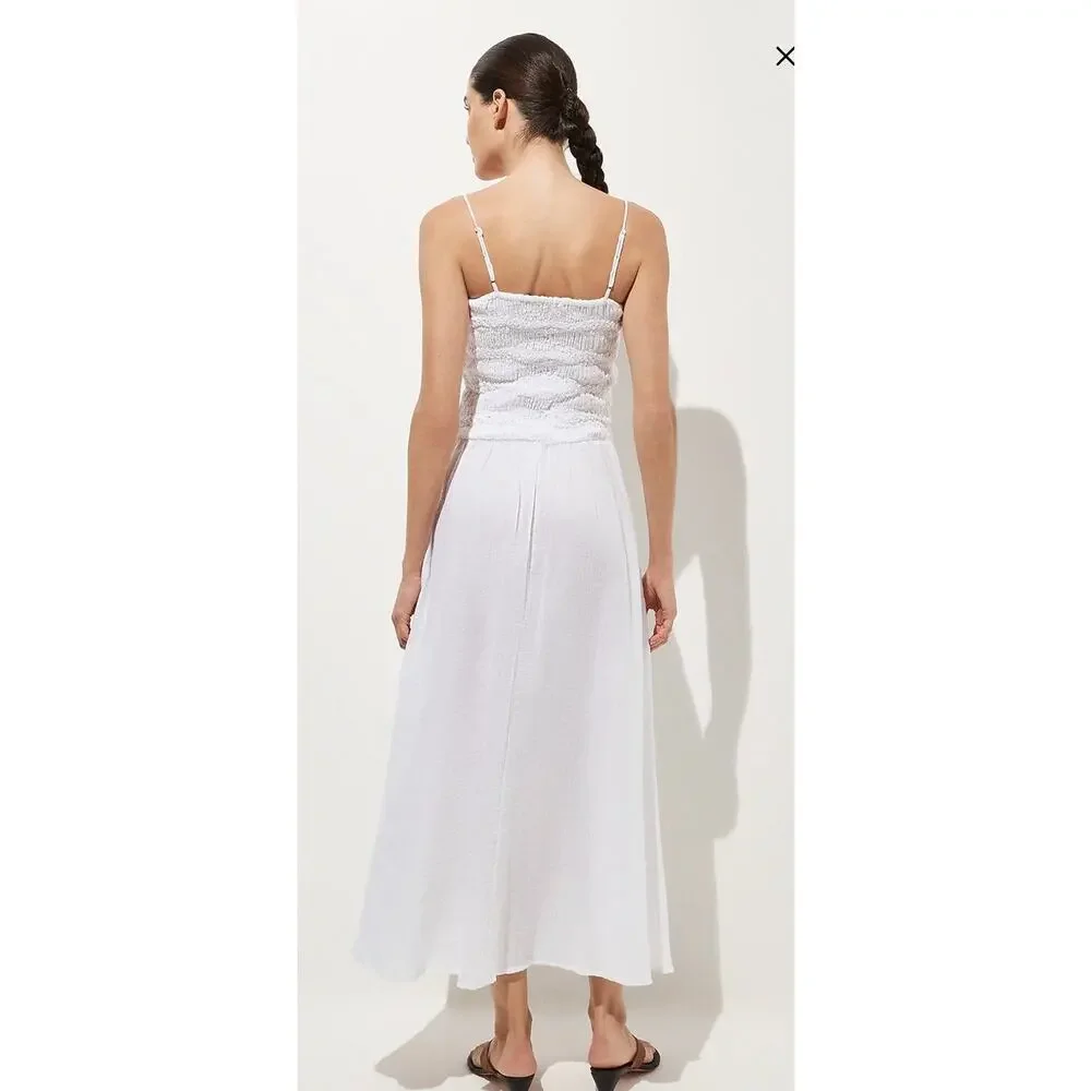 NWT J. Crew Wave Maxi Dress In Sunny Gauze White M